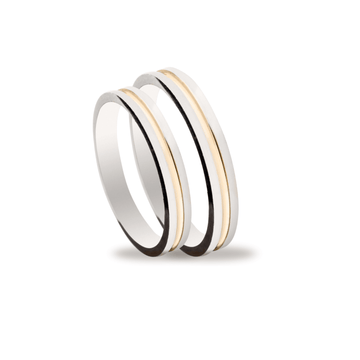 Βέρες Σετ Χρυσές Λευκόχρυσες MASCHIO FEMMINA SL16 - themelidisjewels